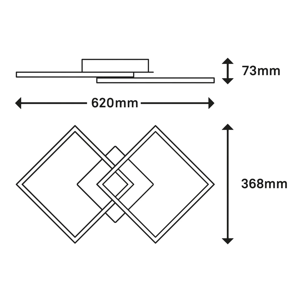 Lampa sufitowa obrotowa złoto-brązowa FRAME LED 62 cm