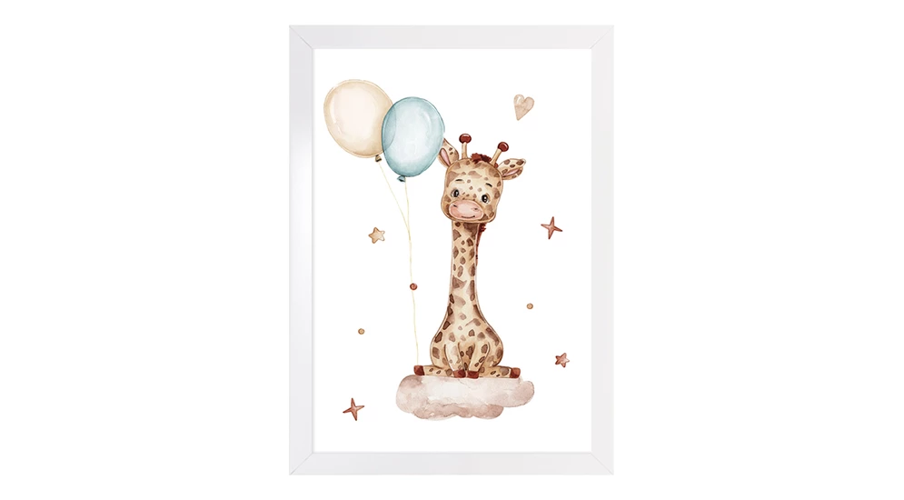 Obraz do pokoju dziecięcego LITTLE GIRAFFE 20x30 cm