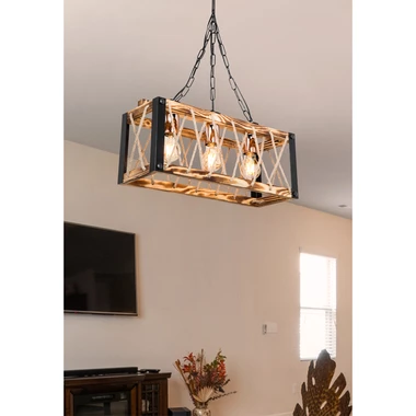 Lampa wisząca rustykalna drewniana FARAH 50 cm