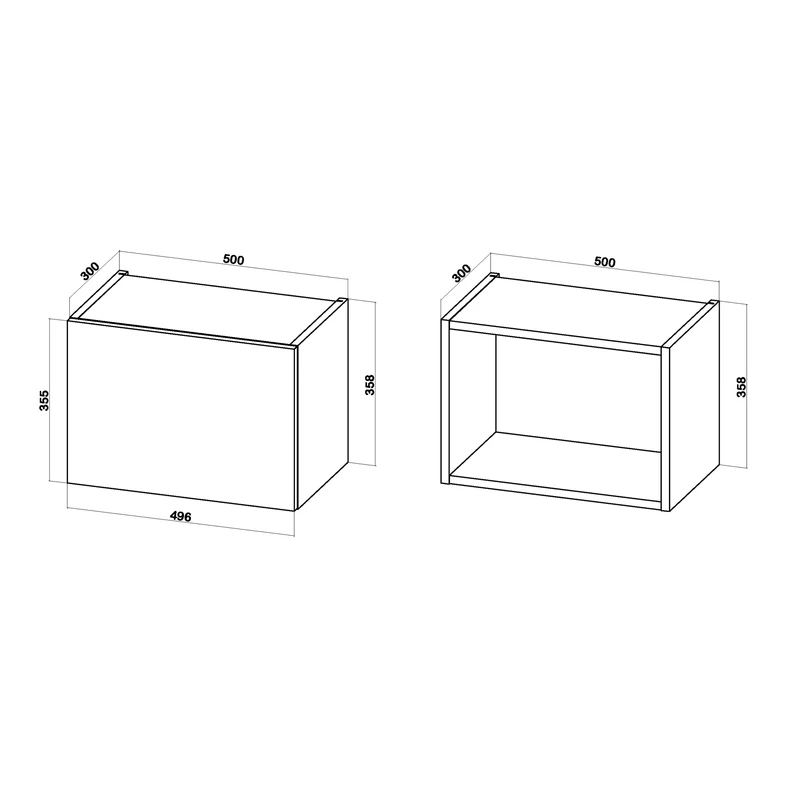 Szafka górna BASIC PLUS BP/G50O dąb craft złoty