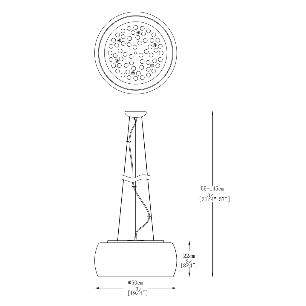 Lampa wisząca CRYSTAL 6 50cm