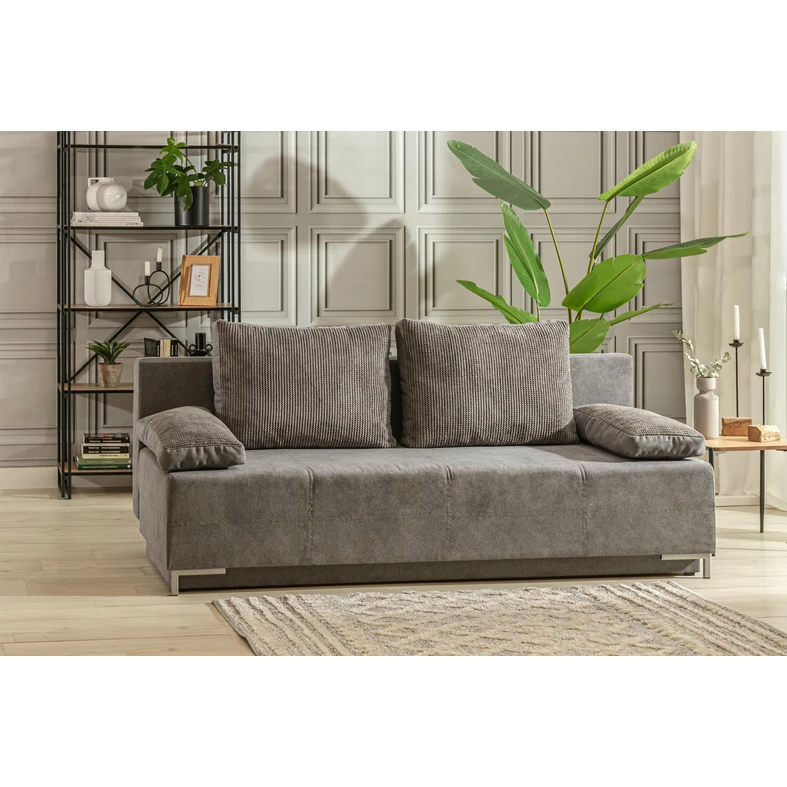 Sofa rozkładana szara ELBA