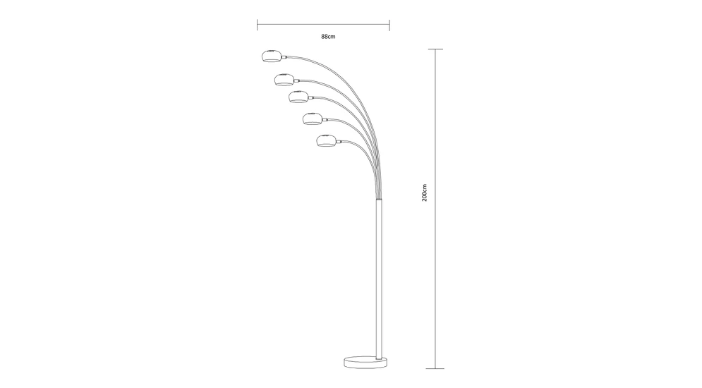 Do lampy ZODIAC możesz dobrać 5 żarówek typu E14 i mocy maksymalnej 40W.