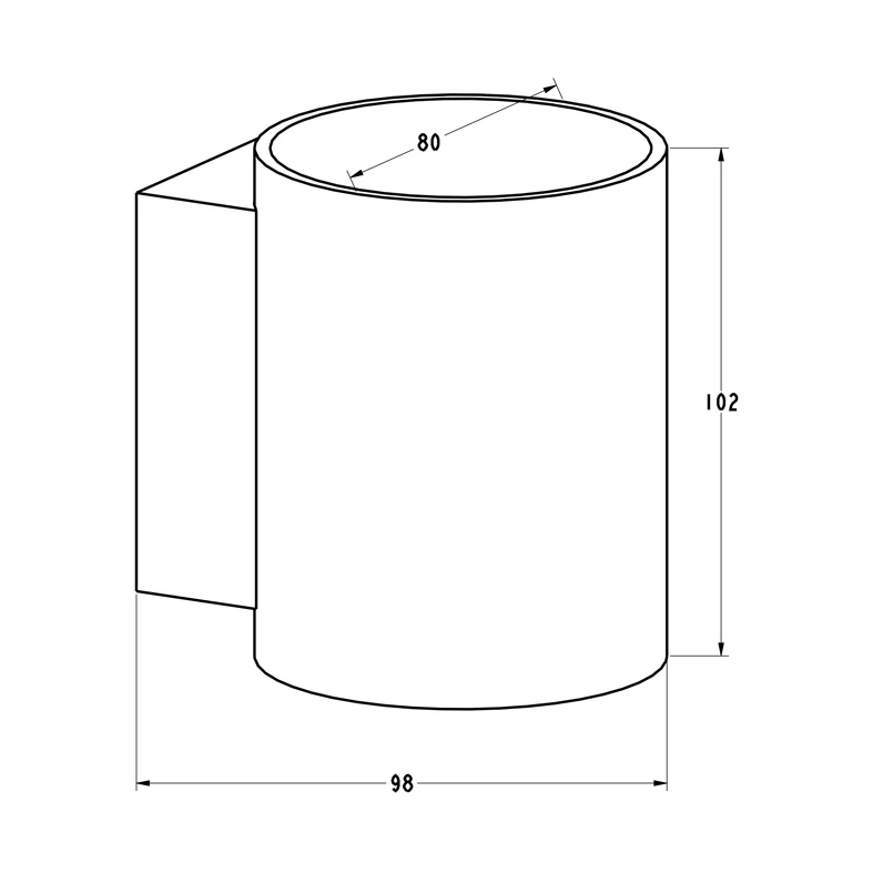 Czarny minimalistyczny kinkiet SOLA WL ROUND