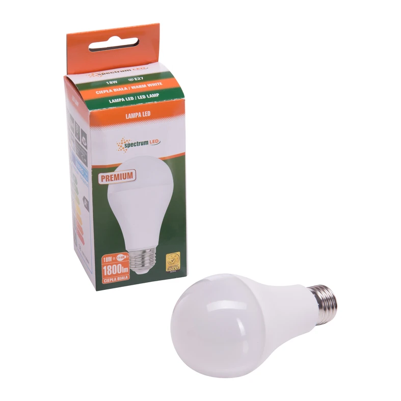 Żarówka LED GLS 18W SPECTRUM 14248 barwa ciepła