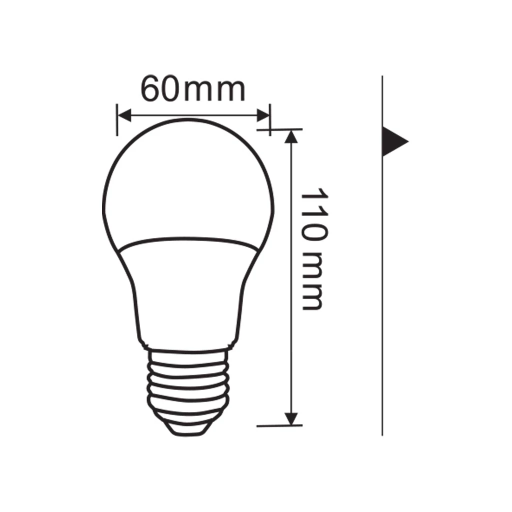 Żarówka LED E27 11W barwa ciepła ORO-ATOS-E27-A60-11W