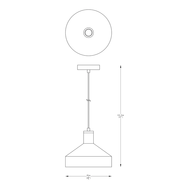 Lampa wisząca czarno-złota SIGMA I