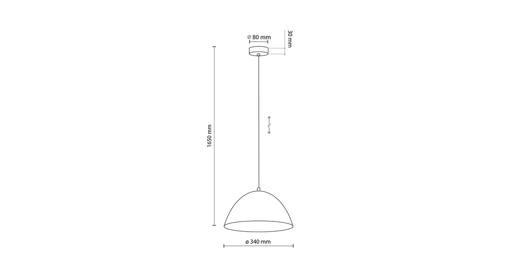 Lampa wisząca beżowa FARO - wymiary.