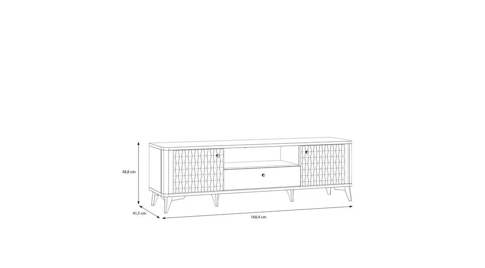 Szafka RTV z oświetleniem FORREST HILLS 160,4 cm