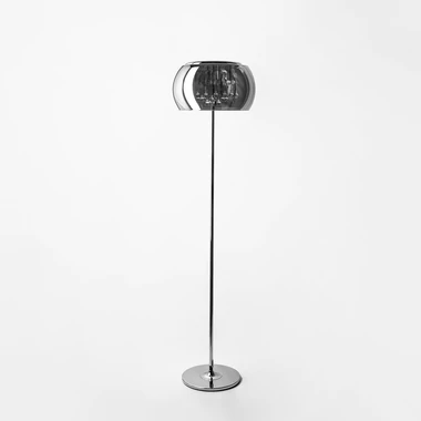 Lampa podłogowa glamour z kryształkami chromowana CRYSTAL