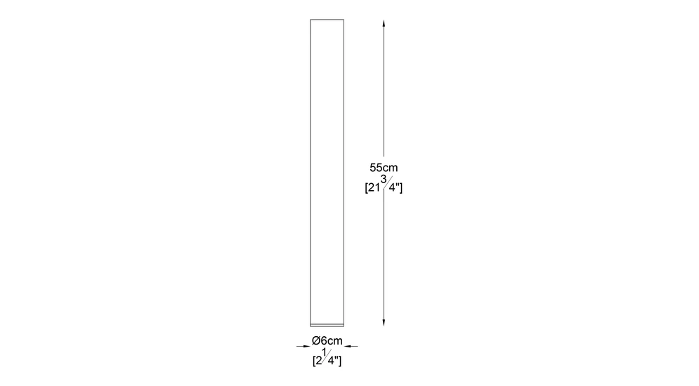 Lampa sufitowa dłyga tuba biały mat LOYA 55 cm