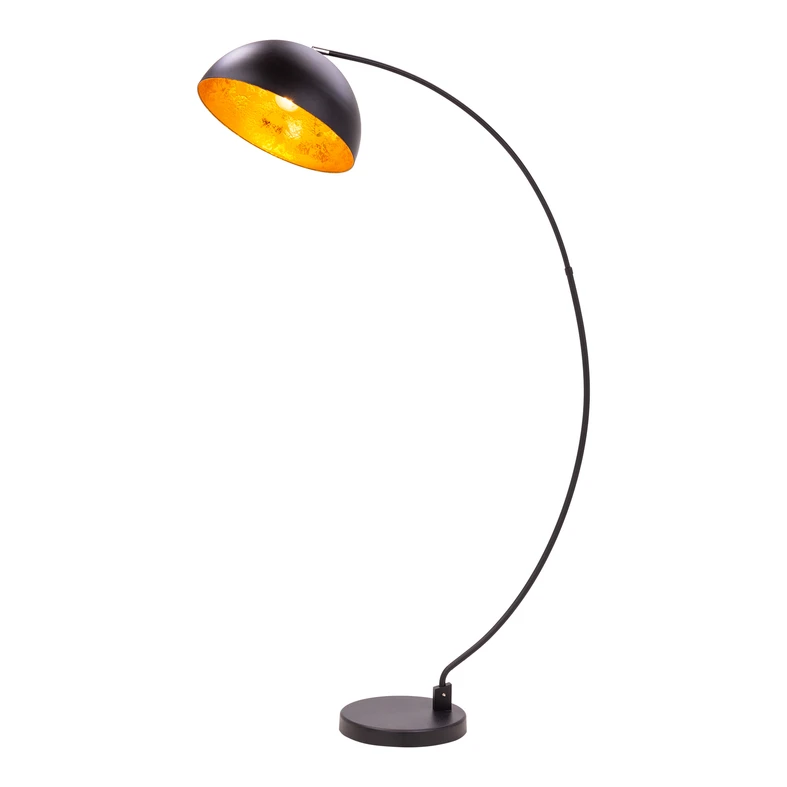 Lampa do salonu łukowa loftowa czarna LUZIA