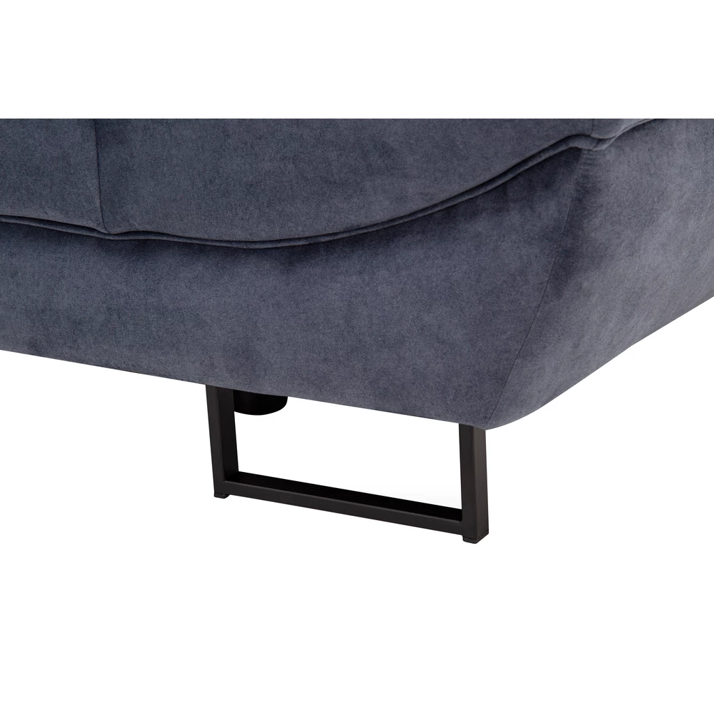 Sofa szaroniebieska pikowana LUXO