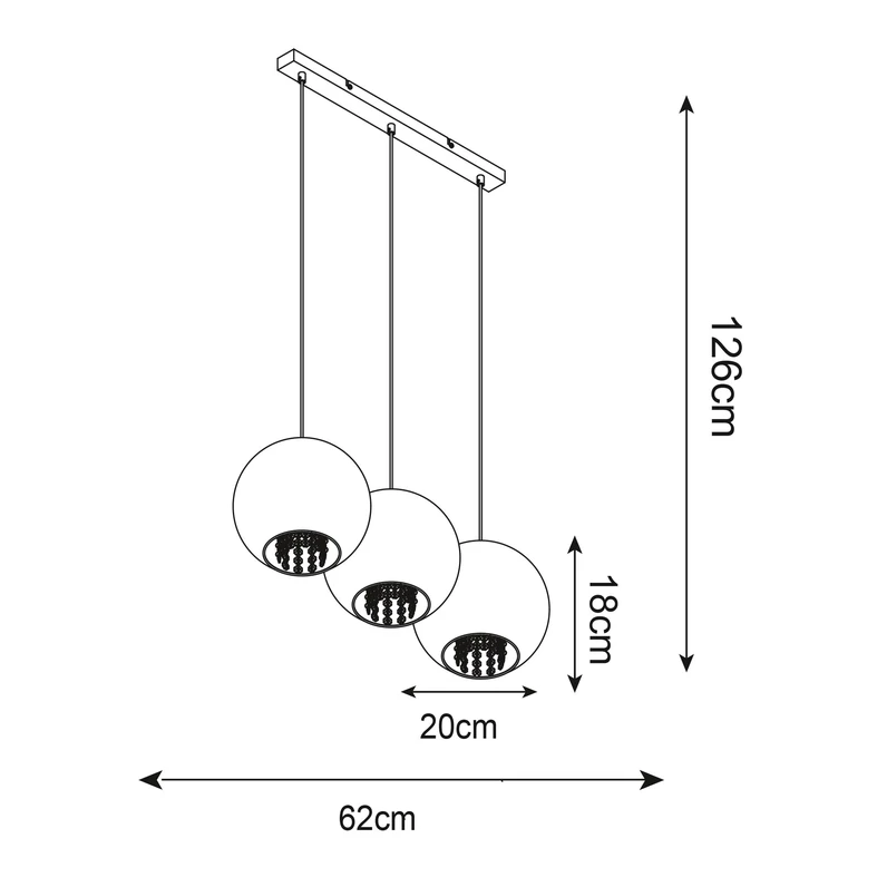 Lampa wisząca P12082D-3 IVIA