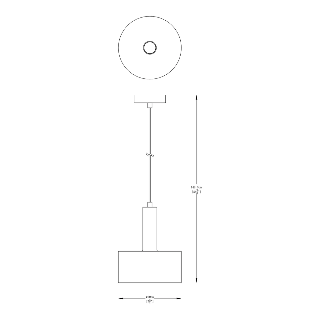 Lampa wisząca czarno-złota LEO 20 cm