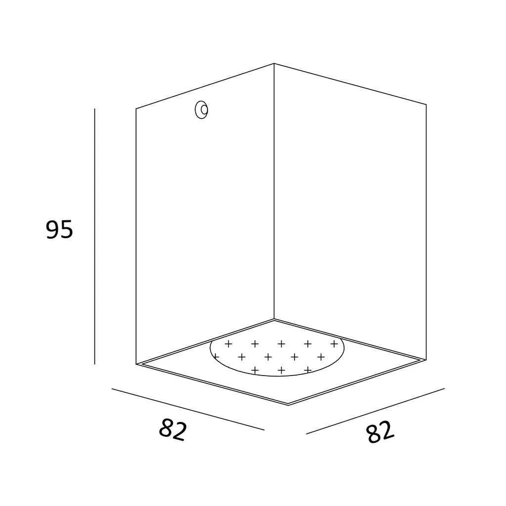 Reflektor natynkowy biały COLOR SQUARE DL1