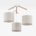 Lampa wisząca szara ALBERO LINEN III