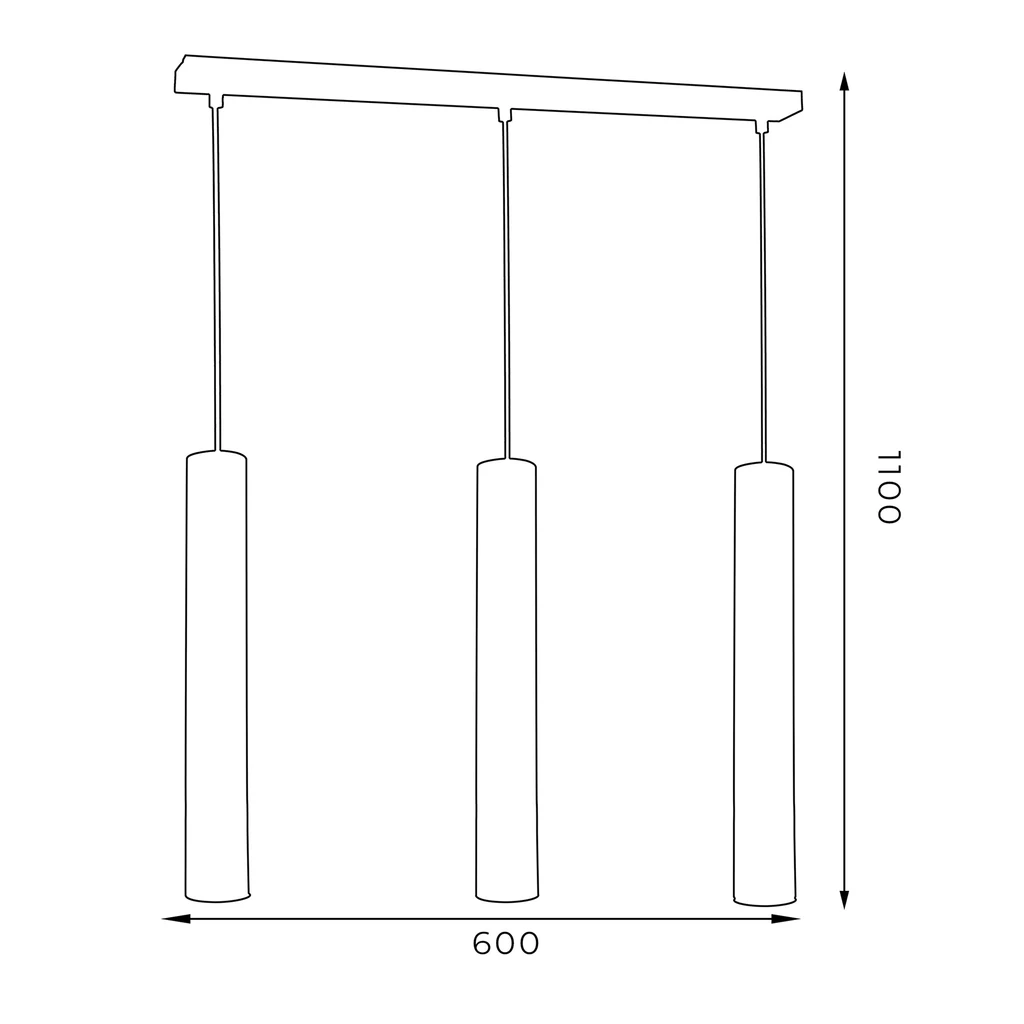 Lampa wisząca loftowa tuba czarno-złota RENO III