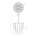 Lampa wisząca transparentne szkło złota NIRA φ56 cm