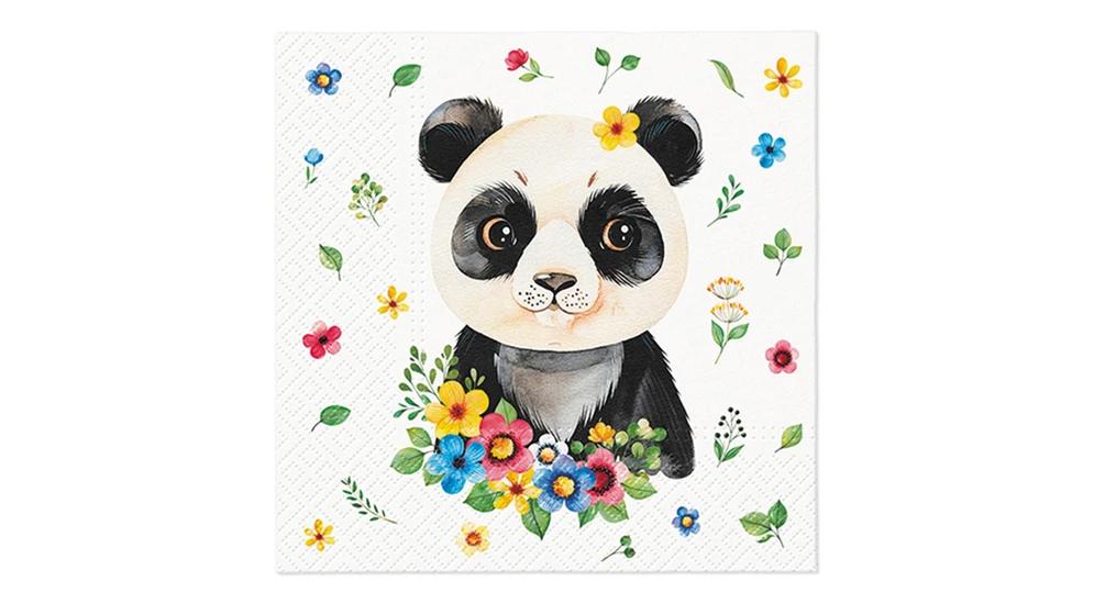 Serwetki papierowe FLOWER PANDA 20 szt.