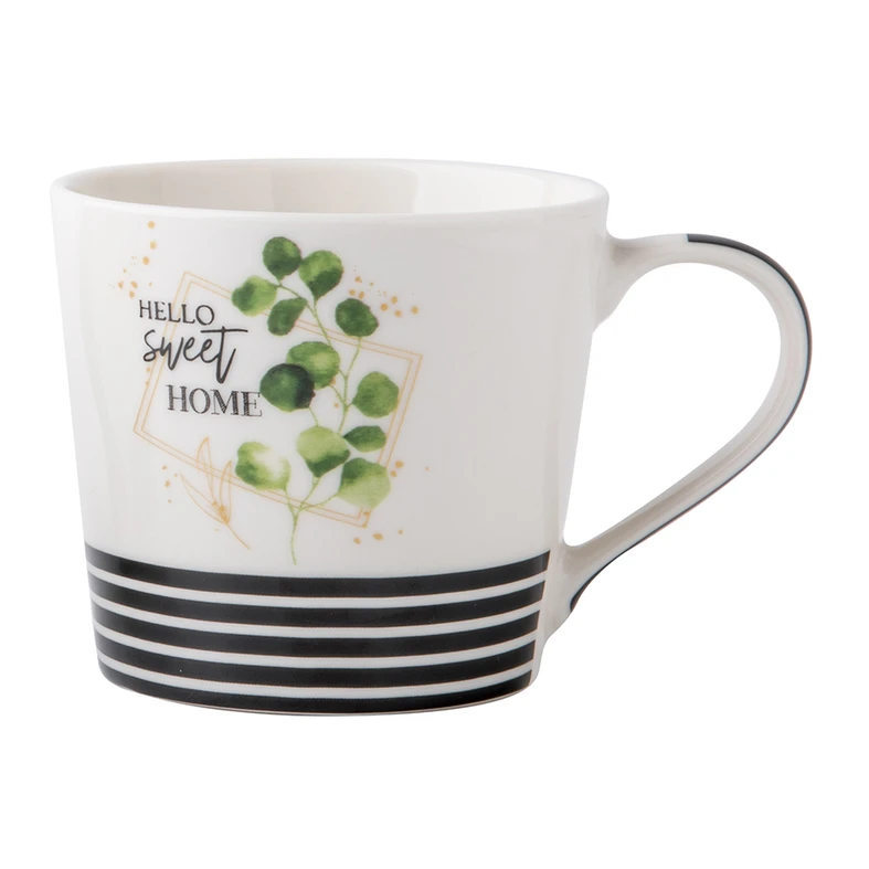 Kubek porcelanowy z napisem hello sweet home 380 ml