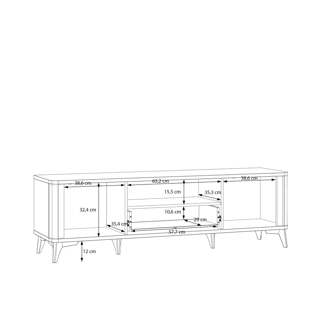 Szafka RTV z oświetleniem FORREST HILLS 160,4 cm