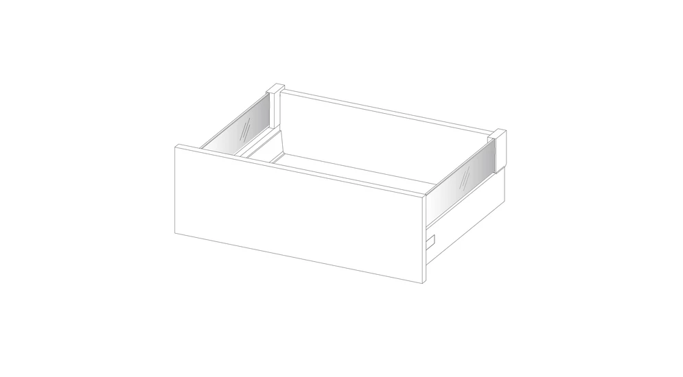 Szuflada INSIDE SYSTEM mini box wysoki 80 ap/szkło antracyt