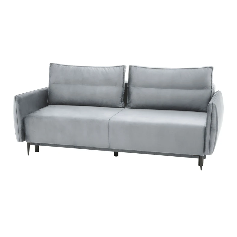 Sofa welurowa jasnoszara KIOTO