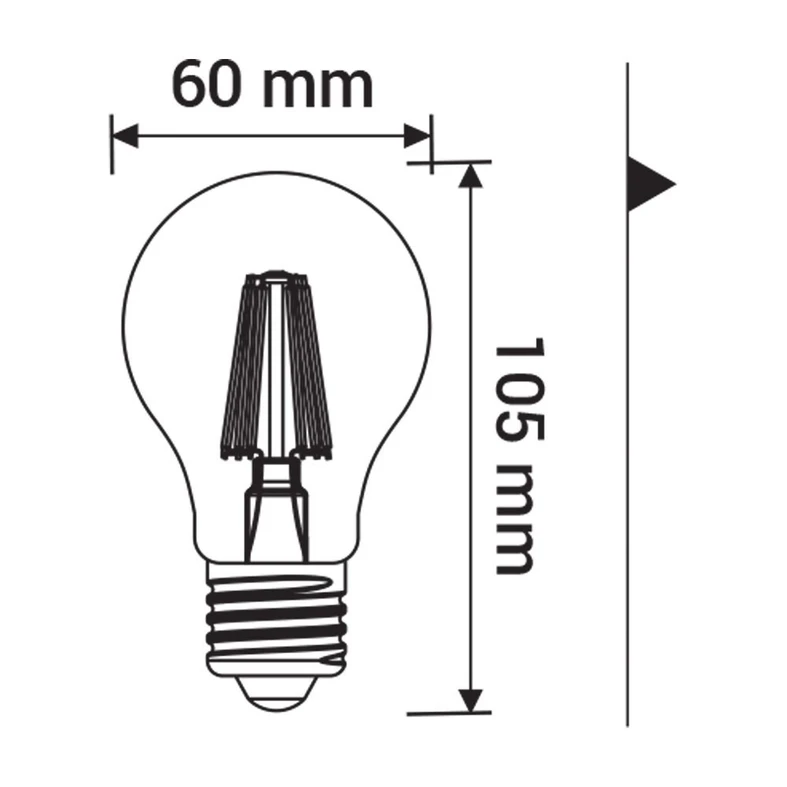 Żarówka LED E27 8,2W barwa ciepła ORO-E27-FL-CLARO-8,2W-WW