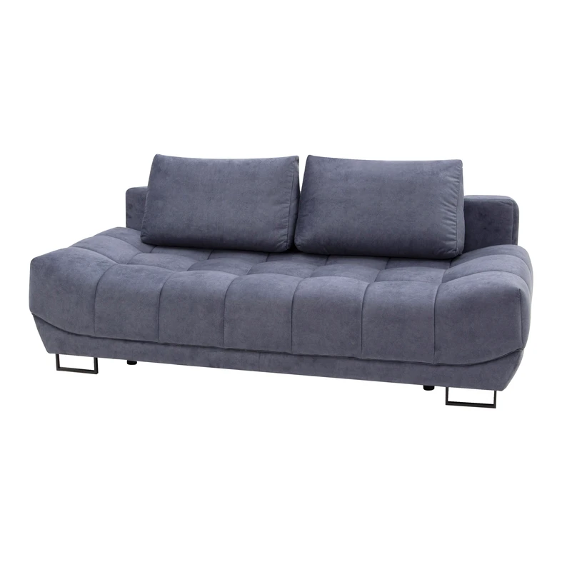 Sofa szaroniebieska pikowana LUXO