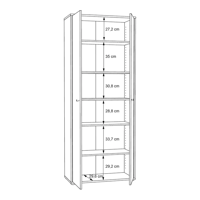 Szafa TEMPRA 2 2D T2KK821-D30F