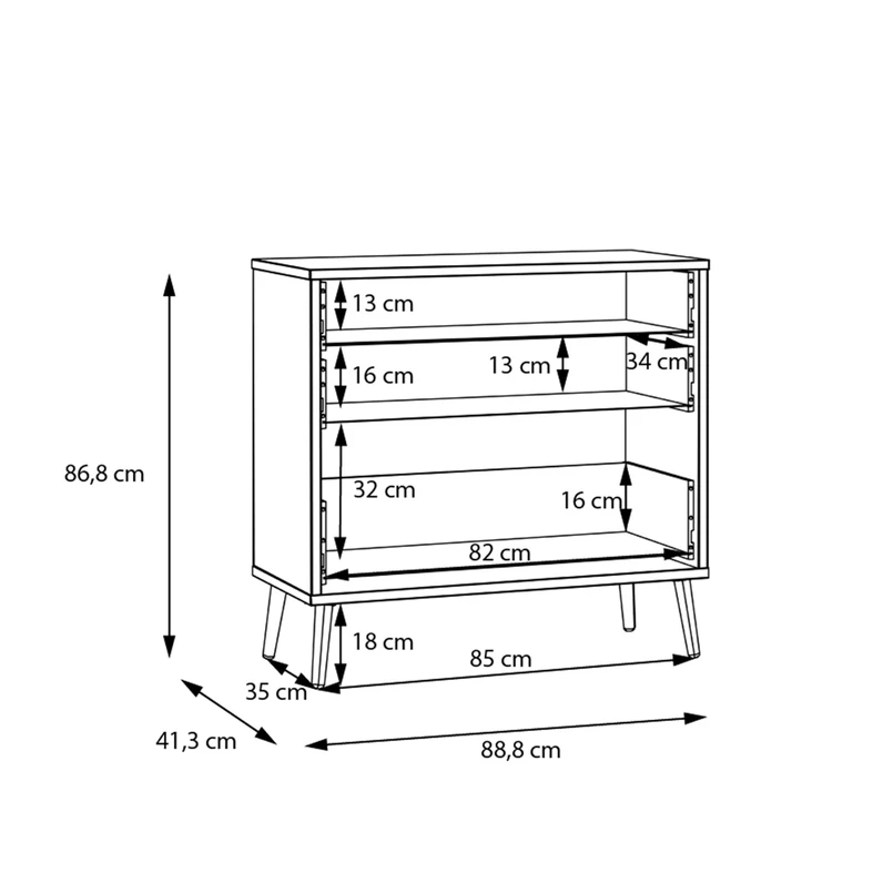 Komoda z 3 szufladami WHENUA
