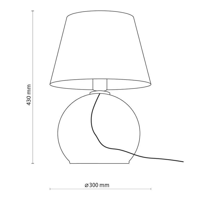 Lampa stołowa czarna AUREA