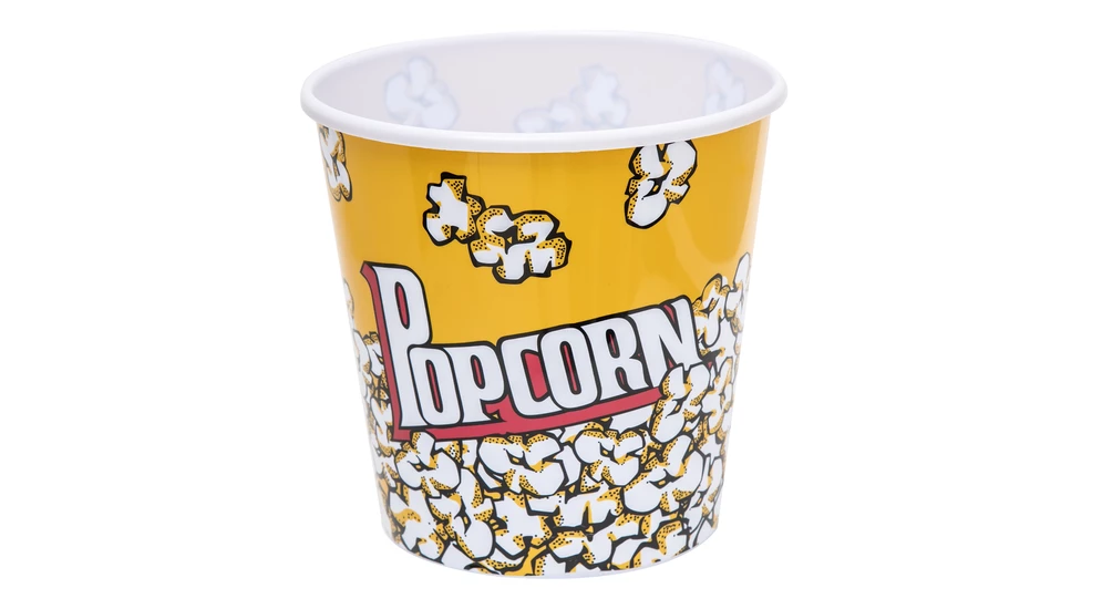 Wiaderko na popcorn i przekąski żółte 2,8 l