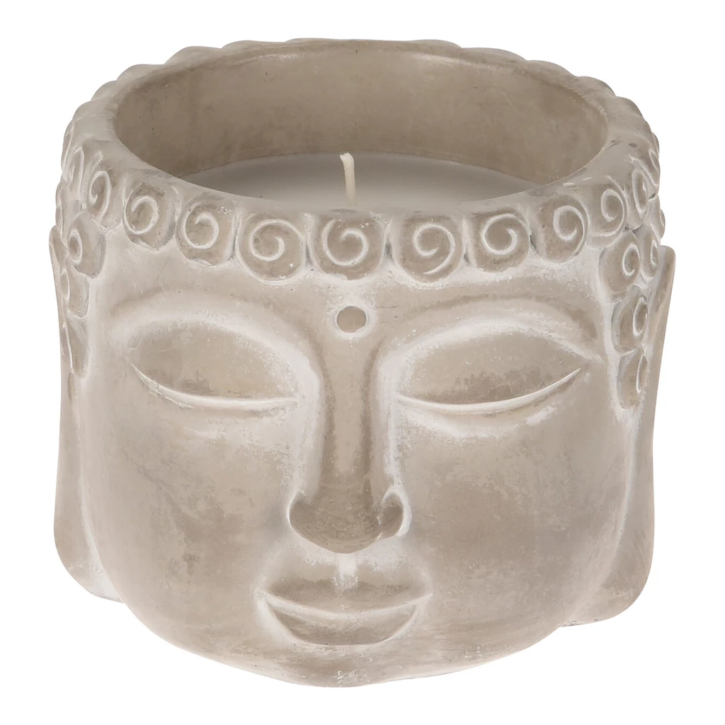 Świeca citronella w ceramice BUDDA 9 cm, mix kolorów