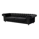 Sofa 4-osobowa glamour czarna CHESTER