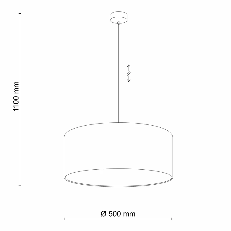 Lampa wisząca ciemnoszara EARTH 50 cm