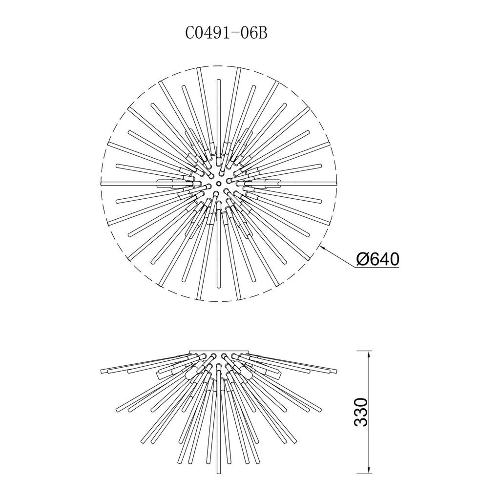 Lampa sufitowa URCHIN C0491-06B-F7DY