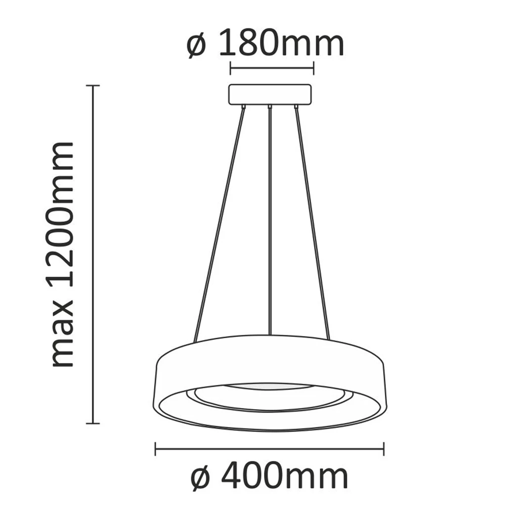 Lampa wisząca biała BODO LED