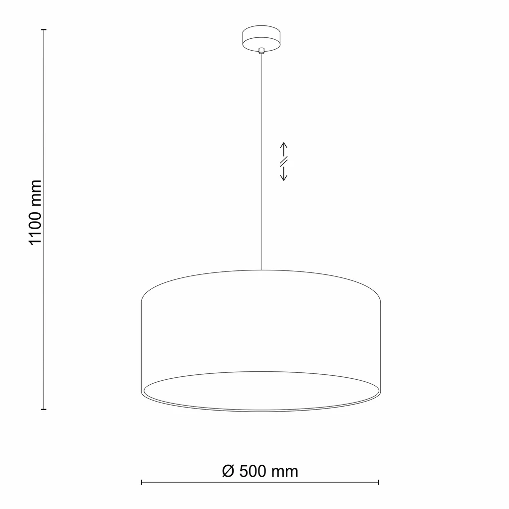 Lampa wisząca ciemnoszara EARTH 50 cm