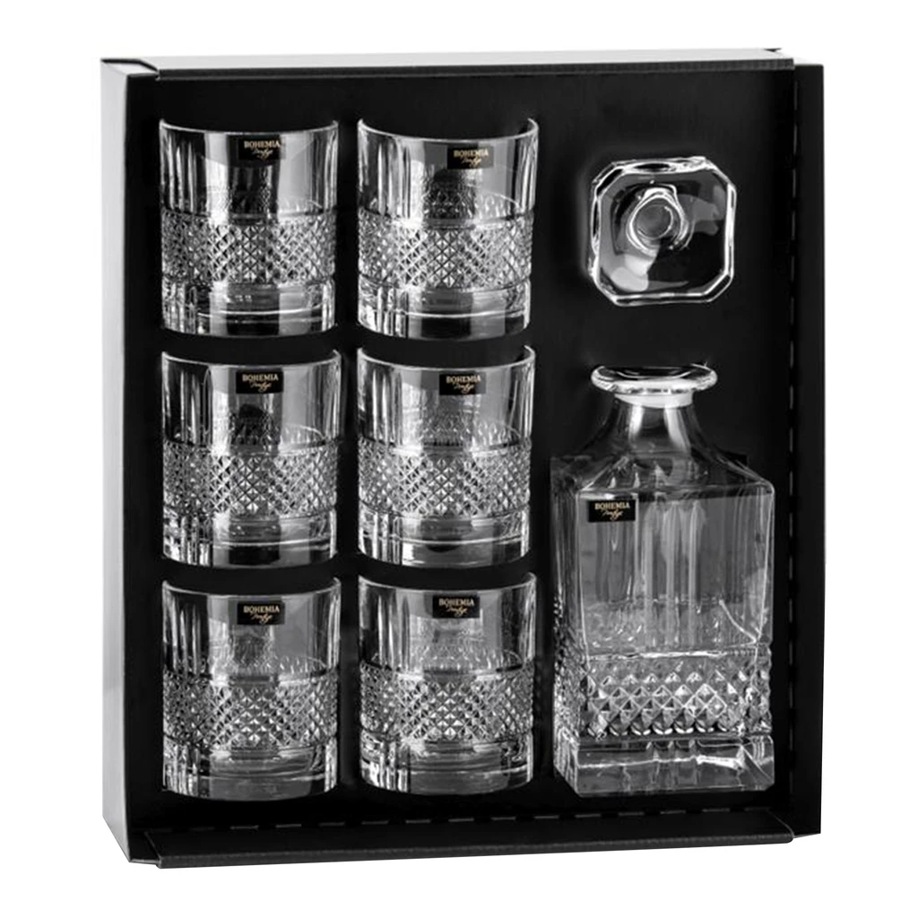 Zestaw do whisky BOHEMIA PRESTIGE ELEGANTE, 7 el.