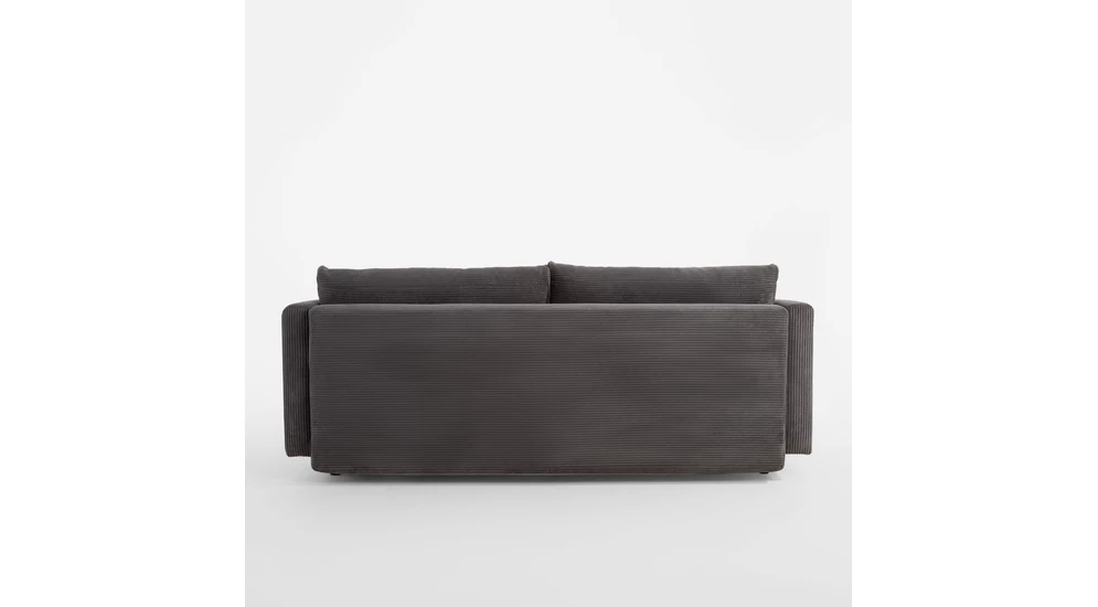 Sofa 3-osobowa sztruksowa szara RICO NEW