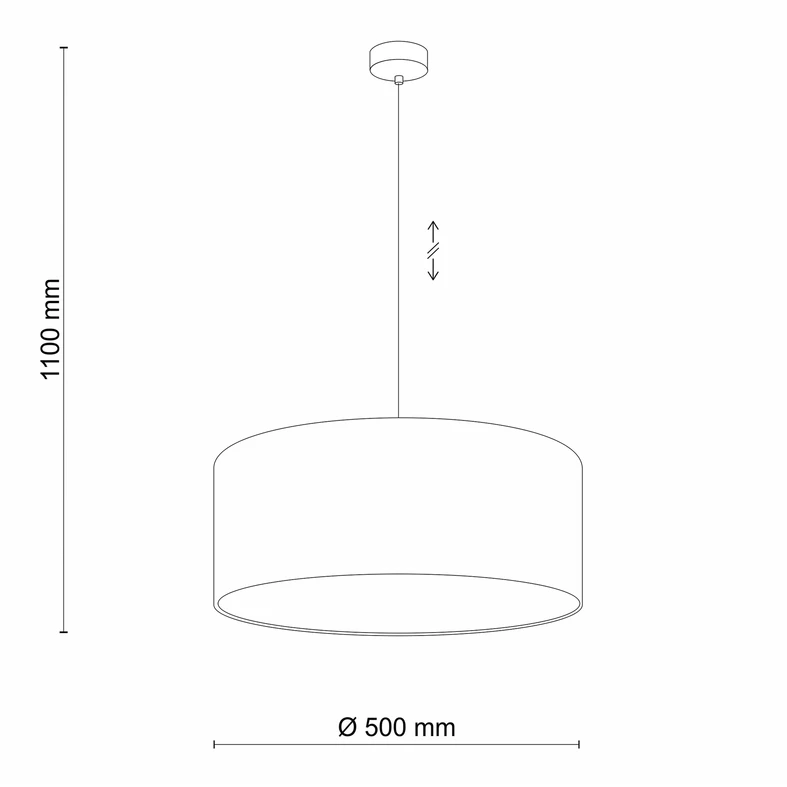 Lampa wisząca szarozielona EARTH 50 cm