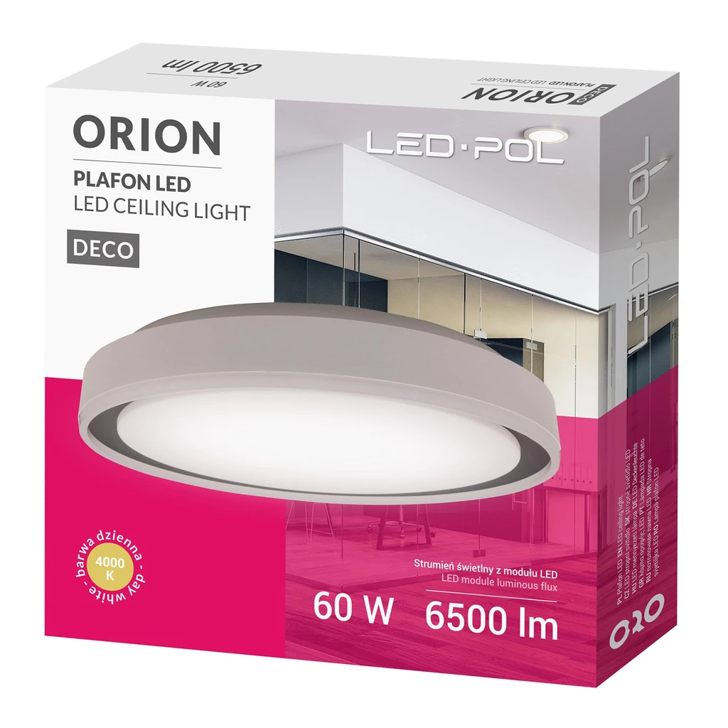 Plafon LED 60W ORO ORION