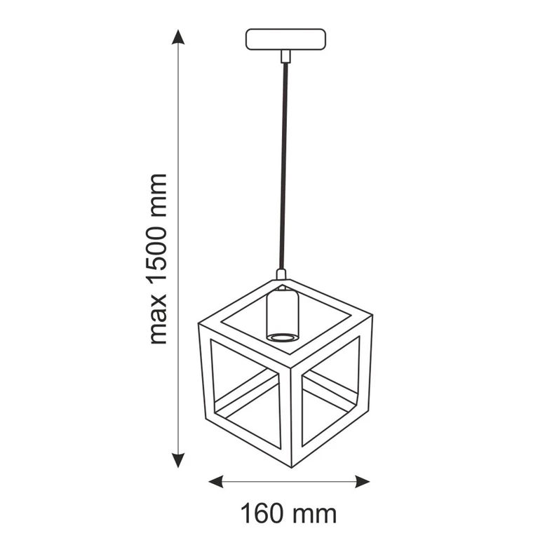 Lampa wisząca geometryczna czarna SWEDEN