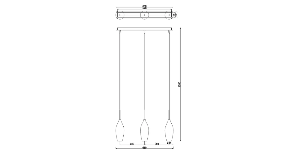 Lampa wisząca CHAMPAGNE 3