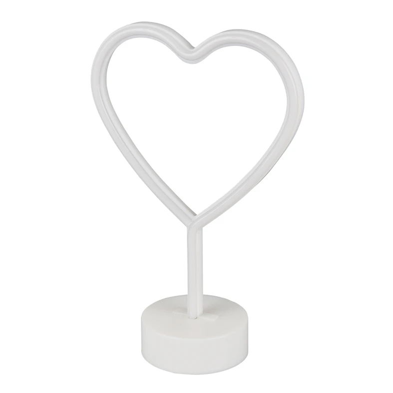 Lampa stołowa dekoracyjna LED NEON HEART