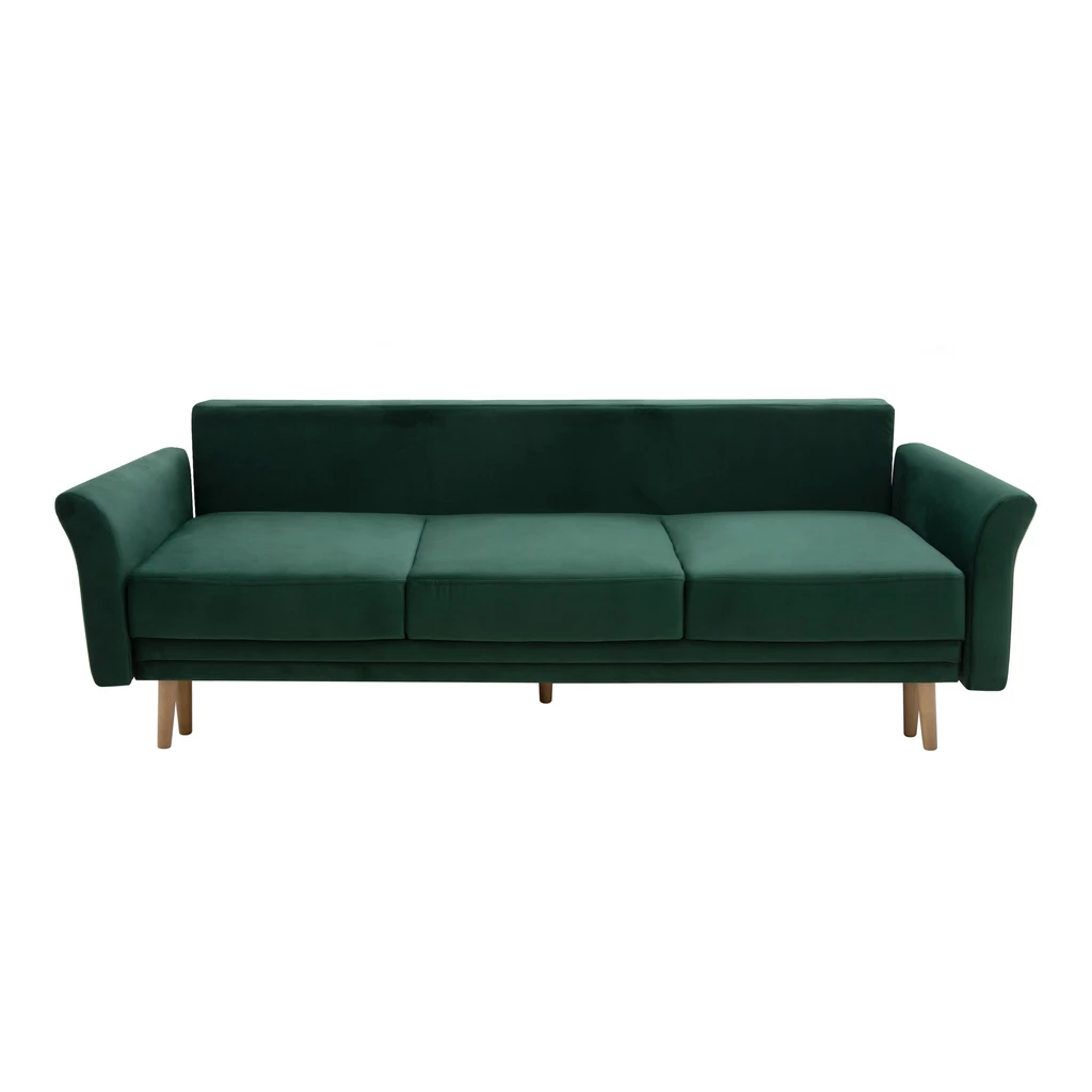 Sofa welurowa ciemnozielona TULON