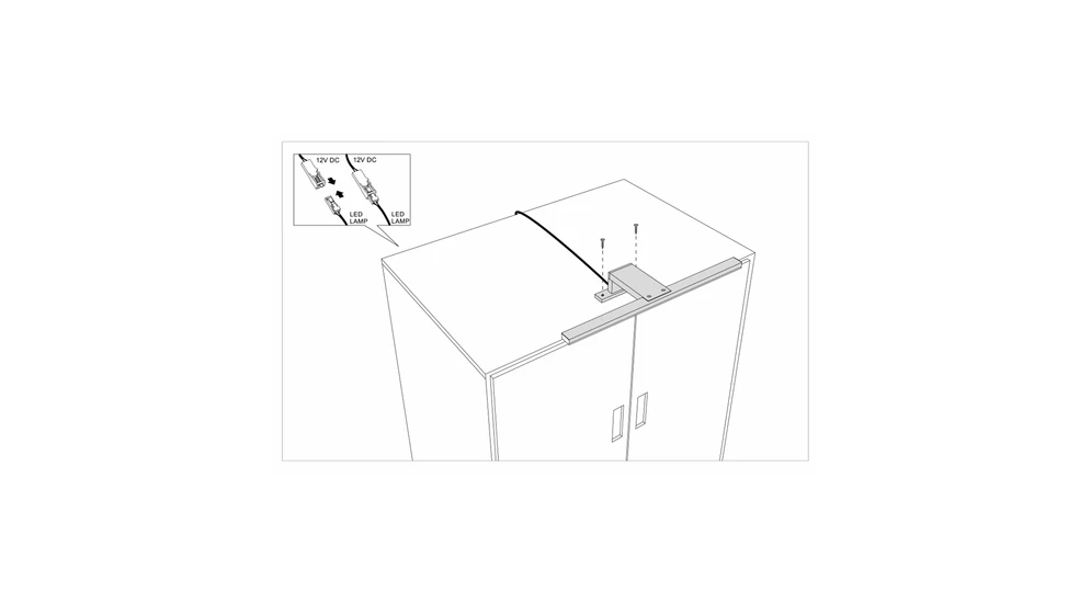 Oświetlenie zewnętrzne do szaf ADBOX 40 cm